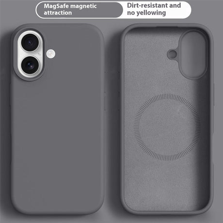iPhone 17 2-i-1 Silikone & Hård Plast Cover – MagSafe Kompatibelt – Mørkegrå