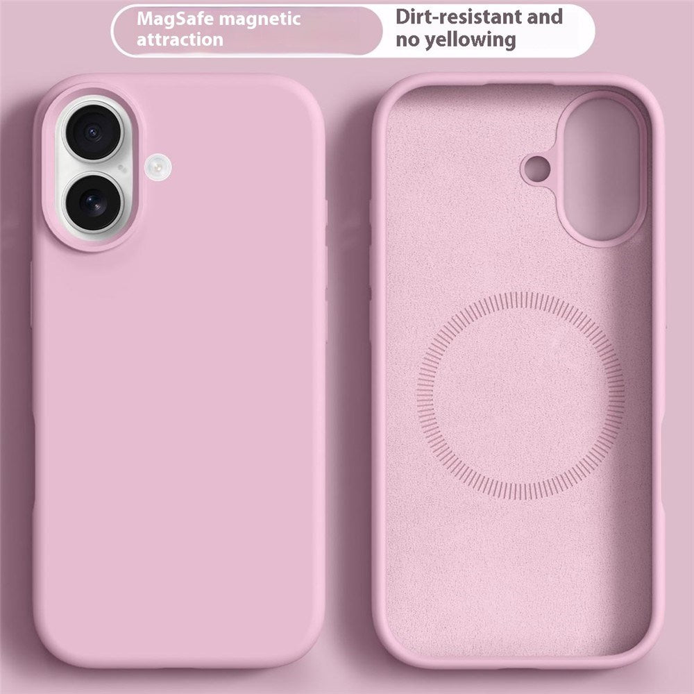 iPhone 17 2-i-1 Silikone & Hård Plast Cover – MagSafe Kompatibelt – Pink