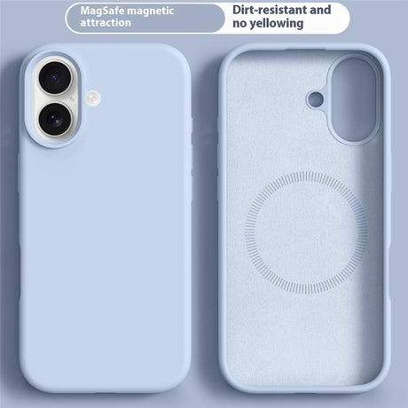 iPhone 17 2-i-1 Silikone & Hård Plast Cover – MagSafe Kompatibelt – Babyblå