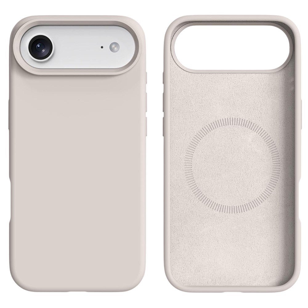 iPhone Air 2-i-1 Silikone & Hård Plast Cover – MagSafe Kompatibelt – Hvid