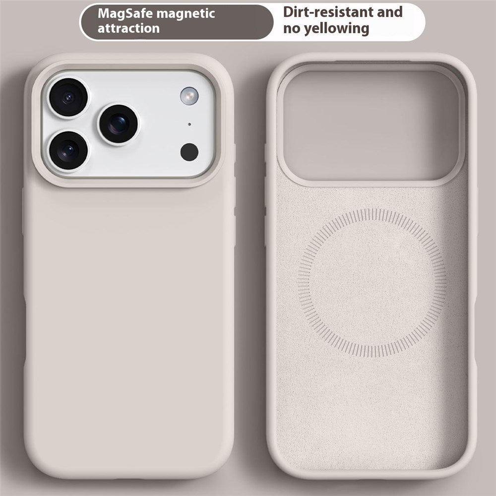 iPhone 17 Pro Max 2-i-1 Silikone & Hård Plast Cover – MagSafe Kompatibelt – Hvid