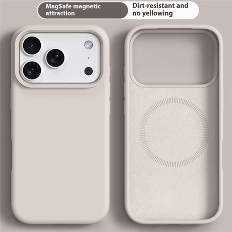 iPhone 17 Pro Max 2-i-1 Silikone & Hård Plast Cover – MagSafe Kompatibelt – Hvid