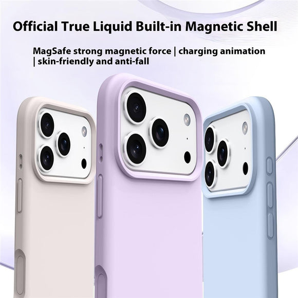 iPhone 17 Pro Max 2-i-1 Silikone & Hård Plast Cover – MagSafe Kompatibelt – Hvid