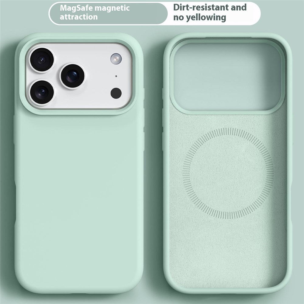 iPhone 17 Pro Max 2-i-1 Silikone & Hård Plast Cover – MagSafe Kompatibelt – Lysegrøn