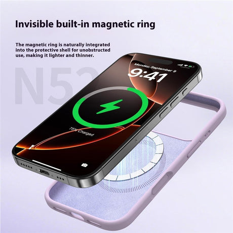 iPhone 17 Pro 2-i-1 Silikone & Hård Plast Cover – MagSafe Kompatibelt – Lyslilla