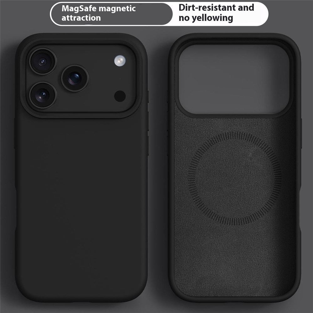 iPhone 17 Pro 2-i-1 Silikone & Hård Plast Cover – MagSafe Kompatibelt – Sort