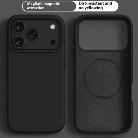 iPhone 17 Pro 2-i-1 Silikone & Hård Plast Cover – MagSafe Kompatibelt – Sort