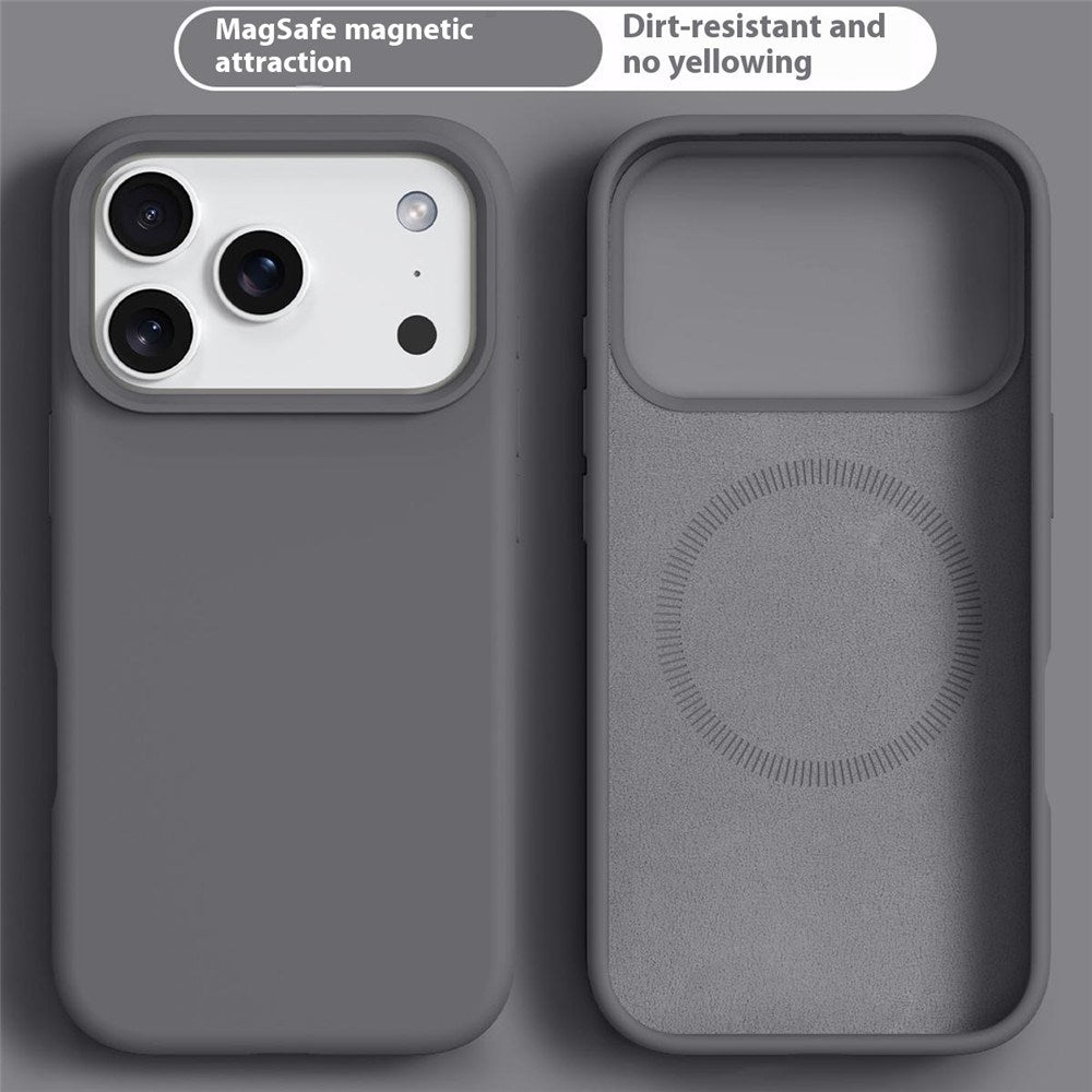 iPhone 17 Pro 2-i-1 Silikone & Hård Plast Cover – MagSafe Kompatibelt – Mørkegrå
