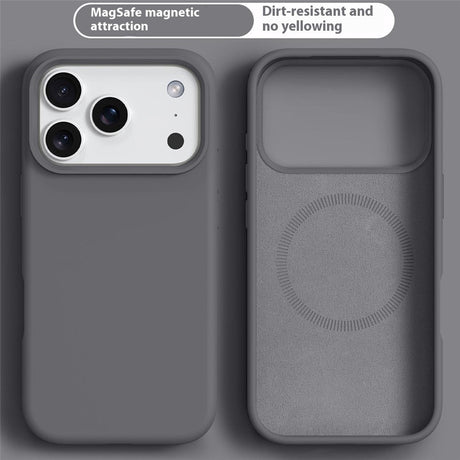 iPhone 17 Pro 2-i-1 Silikone & Hård Plast Cover – MagSafe Kompatibelt – Mørkegrå