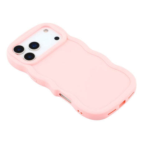 EIDERWOOD iPhone 17 Pro Max Fleksibelt Plastik Wavy Cover - Lyserød