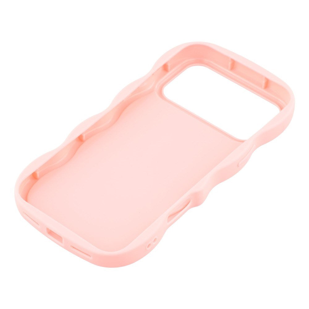 EIDERWOOD iPhone 17 Pro Max Fleksibelt Plastik Wavy Cover - Lyserød