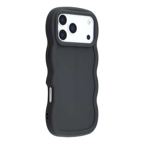 EIDERWOOD iPhone 17 Pro Fleksibelt Plastik Wavy Cover - Sort