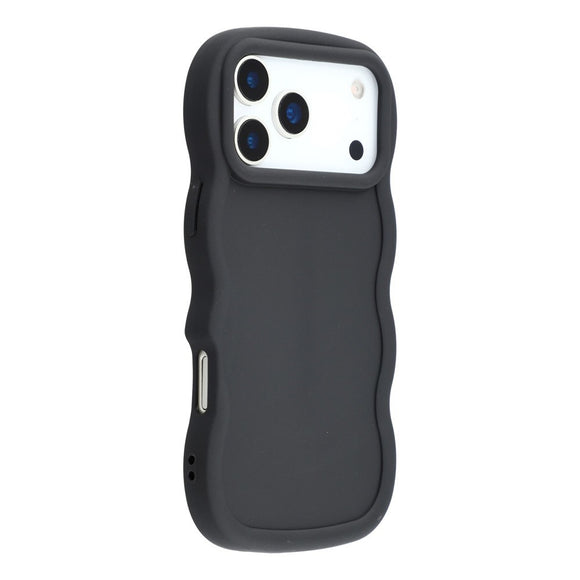 EIDERWOOD iPhone 17 Pro Fleksibelt Plastik Wavy Cover - Sort