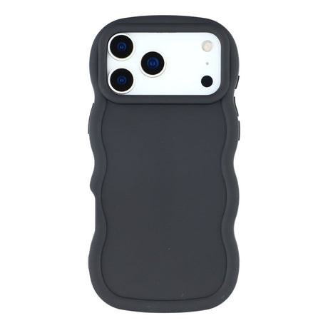 EIDERWOOD iPhone 17 Pro Fleksibelt Plastik Wavy Cover - Sort