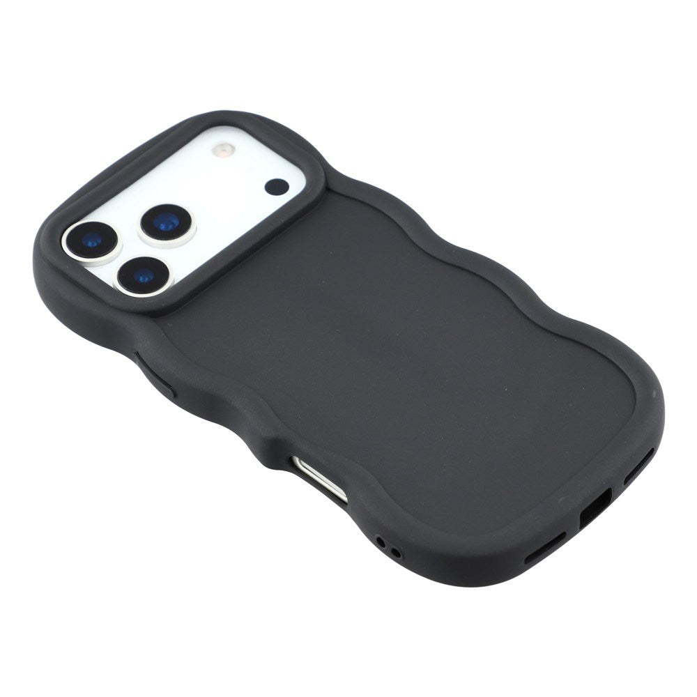 EIDERWOOD iPhone 17 Pro Fleksibelt Plastik Wavy Cover - Sort