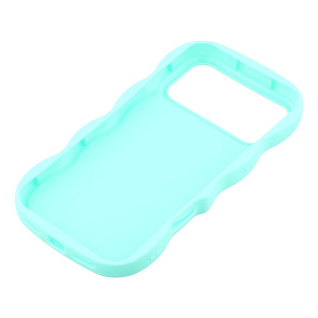 EIDERWOOD iPhone 17 Pro Fleksibelt Plastik Wavy Cover - Blå