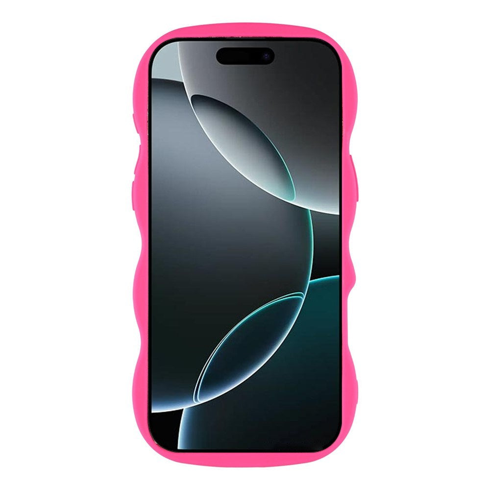 EIDERWOOD iPhone 17 Pro Fleksibelt Plastik Wavy Cover - Pink