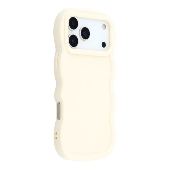 EIDERWOOD iPhone 17 Pro Fleksibelt Plastik Wavy Cover - Hvid