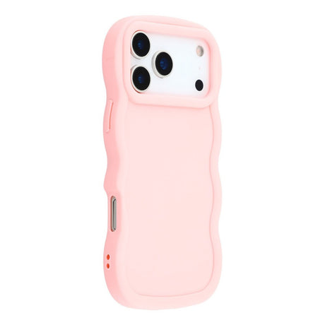 EIDERWOOD iPhone 17 Pro Fleksibelt Plastik Wavy Cover - Lyserød