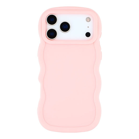 EIDERWOOD iPhone 17 Pro Fleksibelt Plastik Wavy Cover - Lyserød