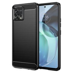 Motorola G72 Brushed Carbon Cover - Sort