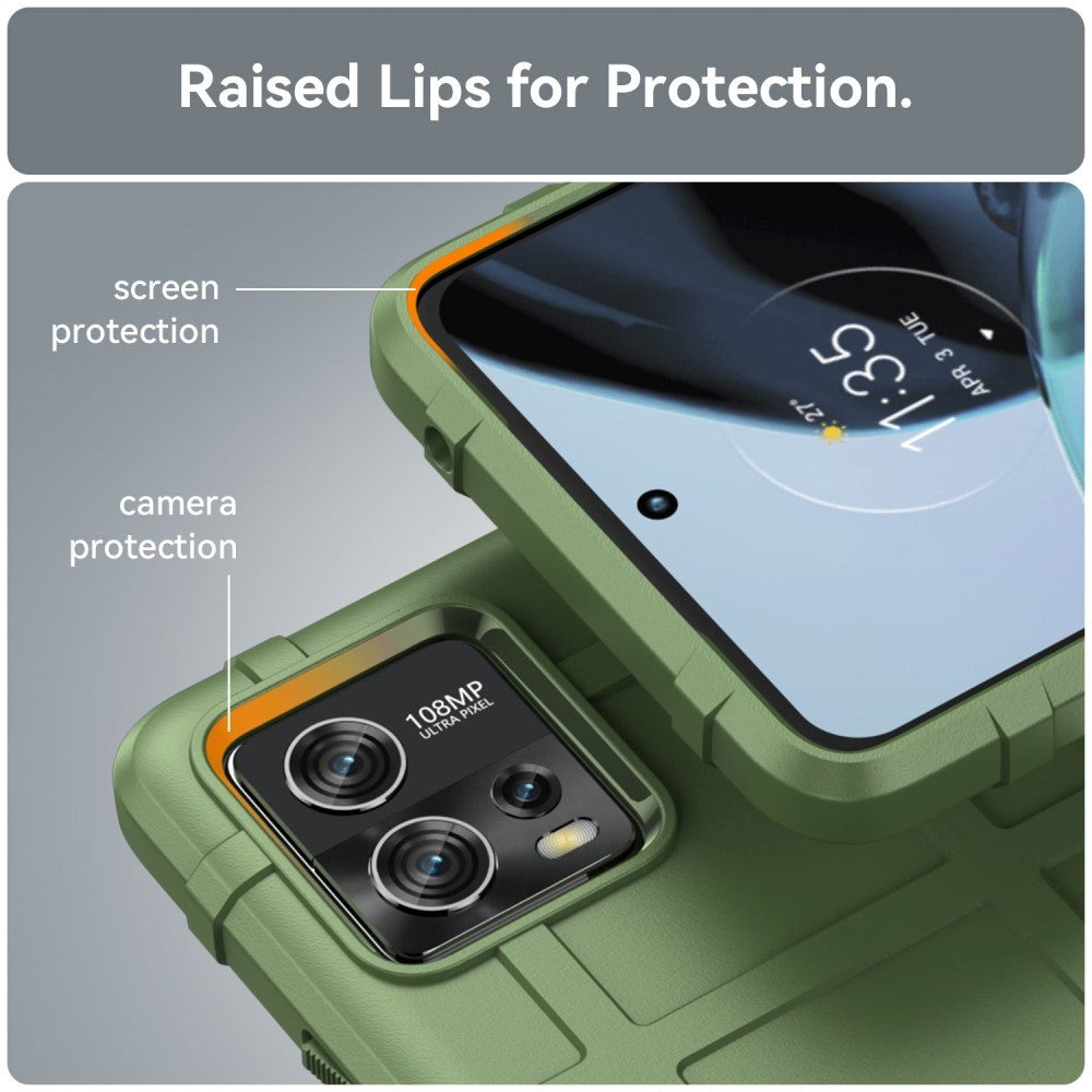 Motorola Moto G72 Rugged Shield Series Håndværker Cover - Grøn
