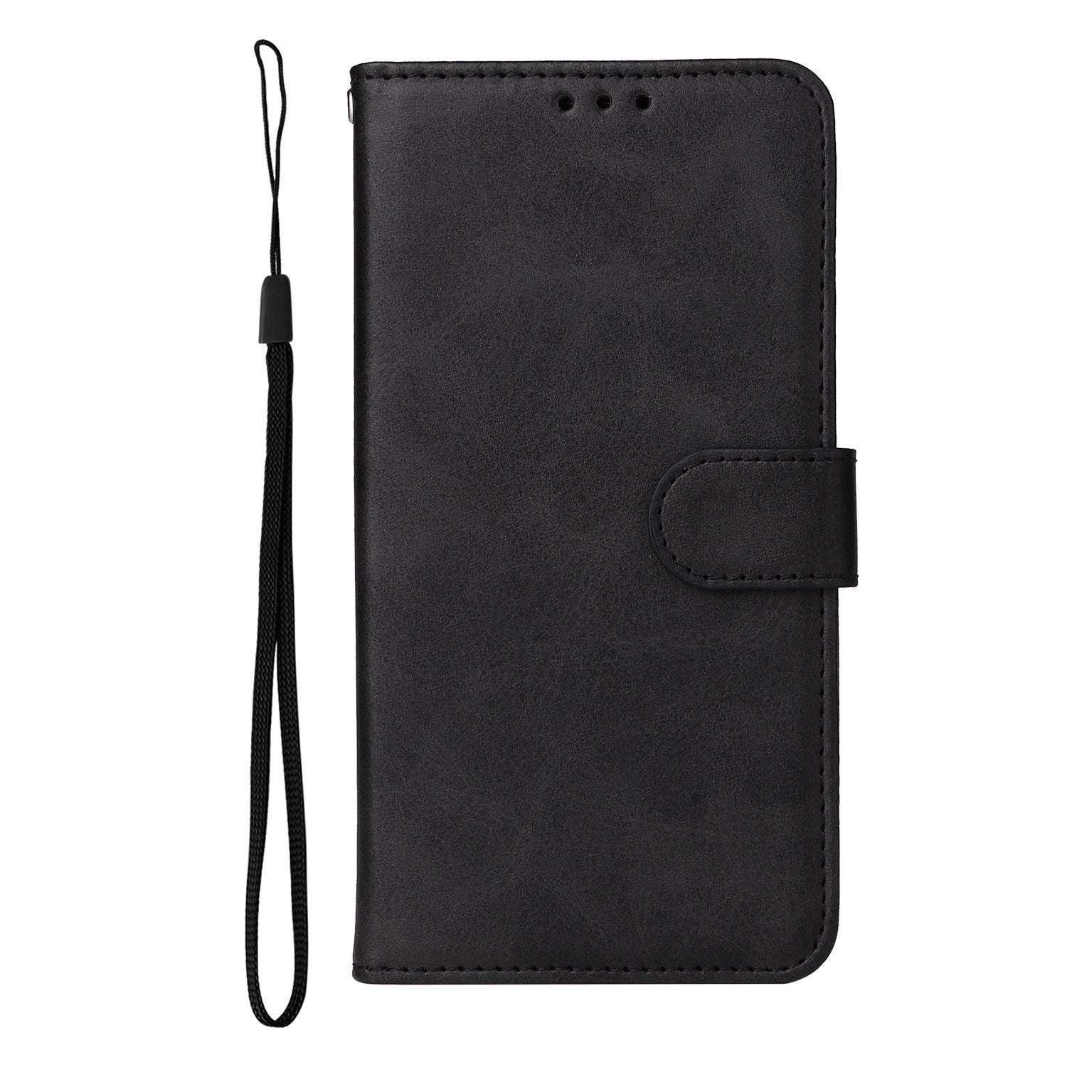 Xiaomi Redmi 15 (4G) EIDERWOOD Kunstlæder Flip Cover m. Kortholder & Strop - Sort