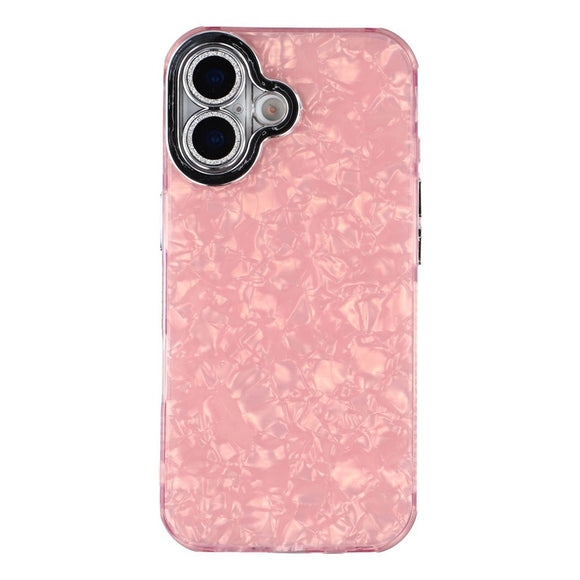 EIDERWOOD iPhone 17 Hybrid Plastik Cover m. Indbygget Kameralinsebeskyttelse - Perlemorsmønster / Lyserød
