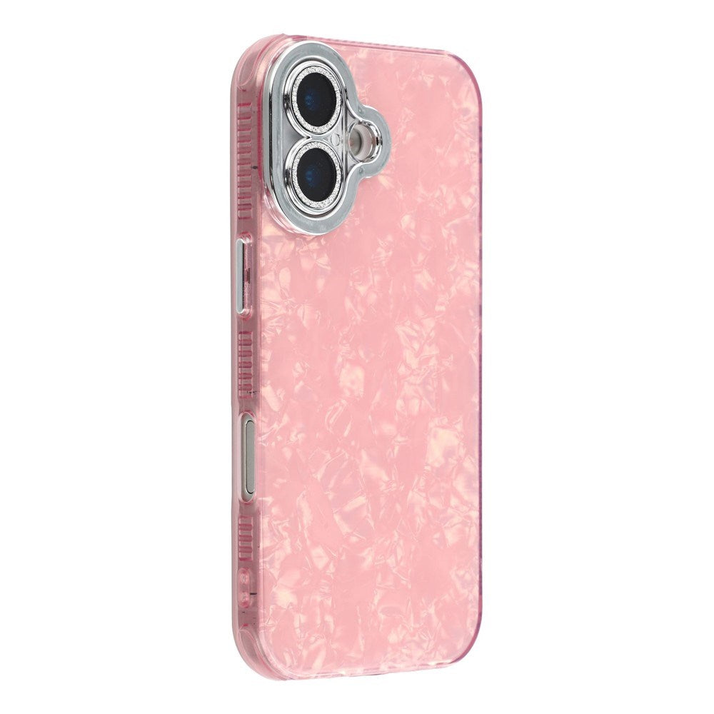 EIDERWOOD iPhone 17 Hybrid Plastik Cover m. Indbygget Kameralinsebeskyttelse - Perlemorsmønster / Lyserød