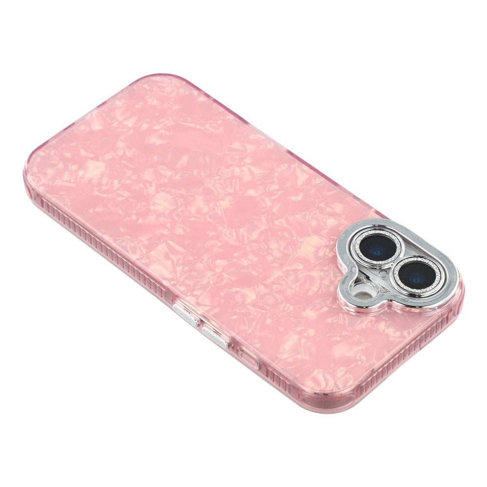 EIDERWOOD iPhone 17 Hybrid Plastik Cover m. Indbygget Kameralinsebeskyttelse - Perlemorsmønster / Lyserød
