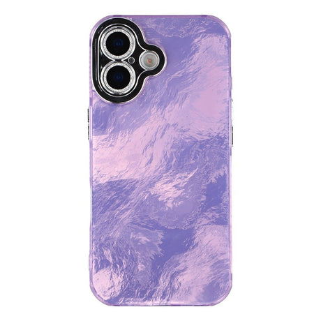 EIDERWOOD iPhone 17 Hybrid Plastik Cover m. Indbygget Kameralinsebeskyttelse - Folie Mønster / Lilla