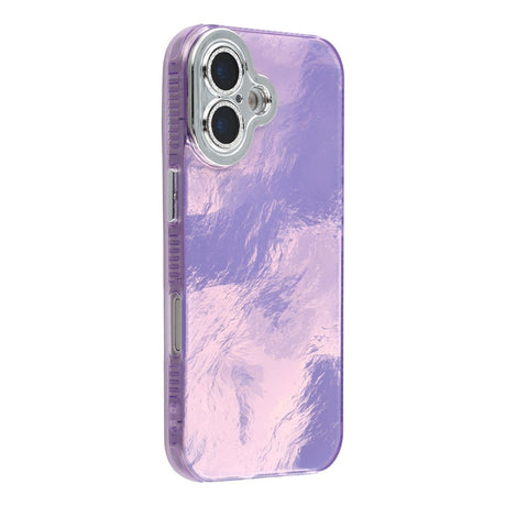 EIDERWOOD iPhone 17 Hybrid Plastik Cover m. Indbygget Kameralinsebeskyttelse - Folie Mønster / Lilla