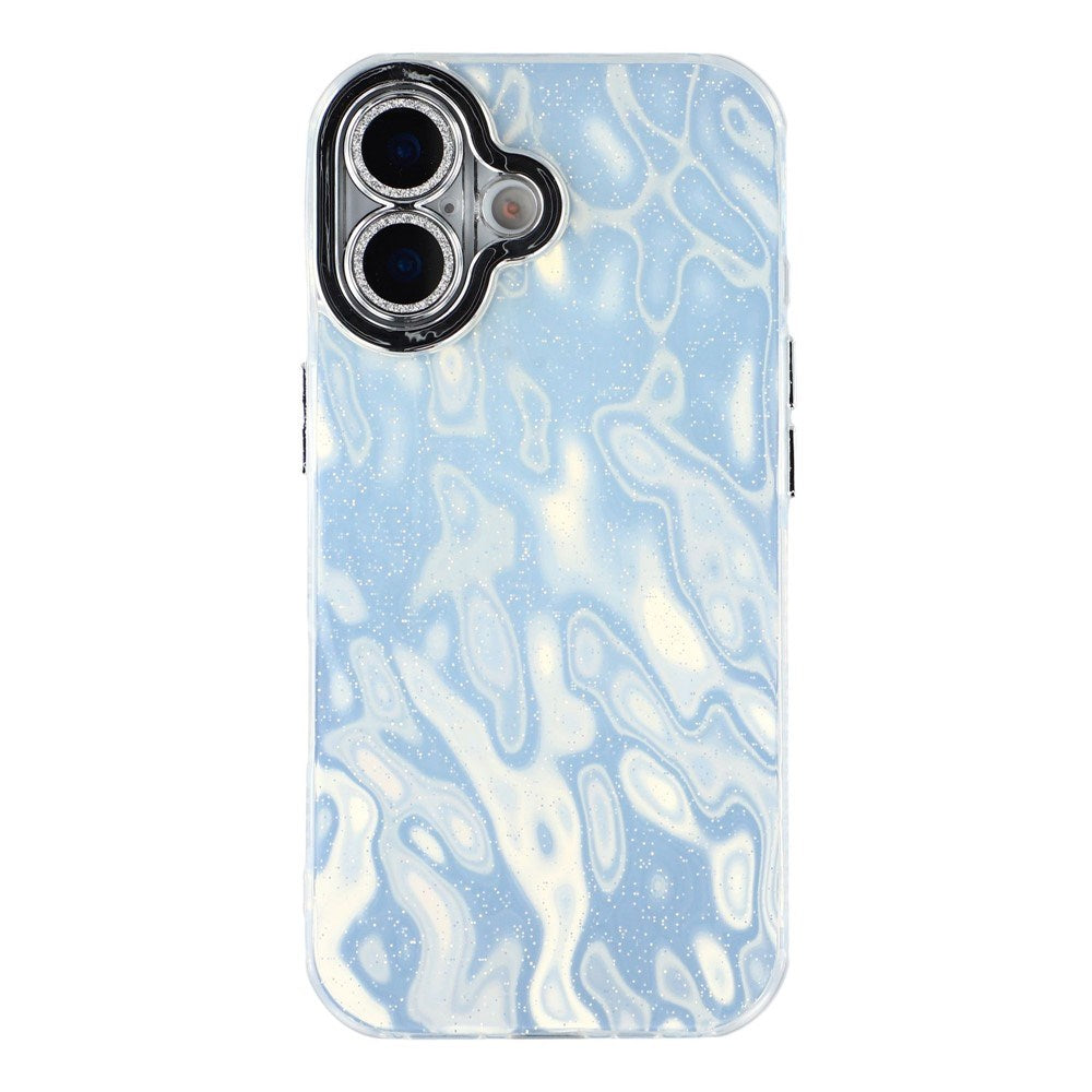 EIDERWOOD iPhone 17 Hybrid Plastik Cover m. Indbygget Kameralinsebeskyttelse - Rynket Mønster / Sølv