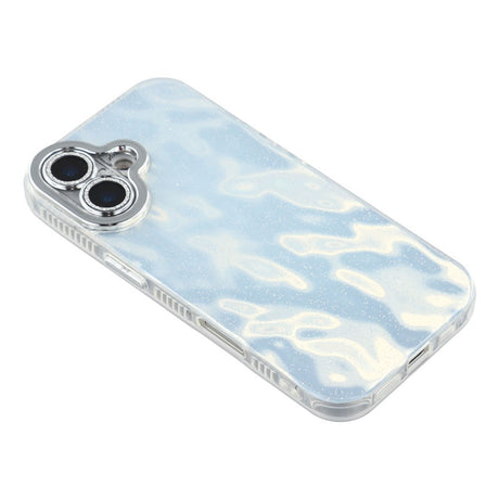 EIDERWOOD iPhone 17 Hybrid Plastik Cover m. Indbygget Kameralinsebeskyttelse - Rynket Mønster / Sølv