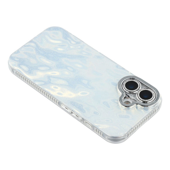 EIDERWOOD iPhone 17 Hybrid Plastik Cover m. Indbygget Kameralinsebeskyttelse - Rynket Mønster / Sølv