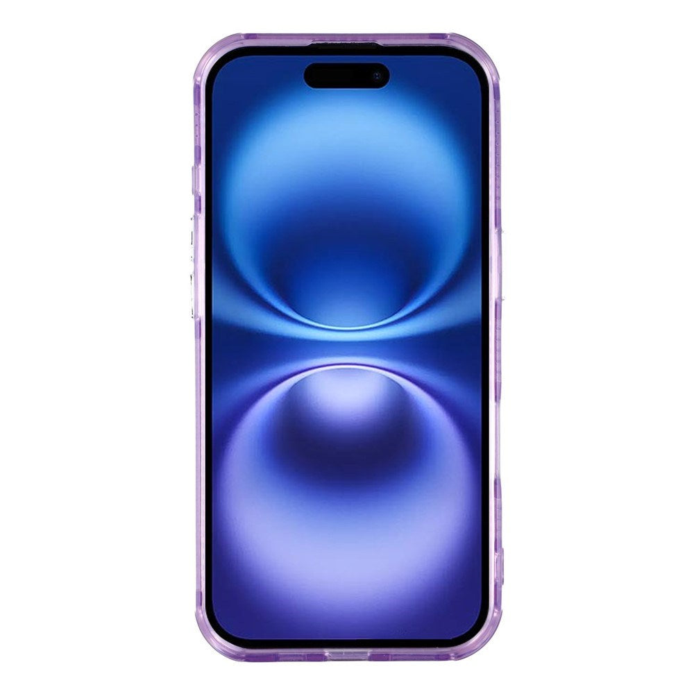EIDERWOOD iPhone 17 Hybrid Plastik Cover m. Indbygget Kameralinsebeskyttelse - Rynket Mønster / Lilla