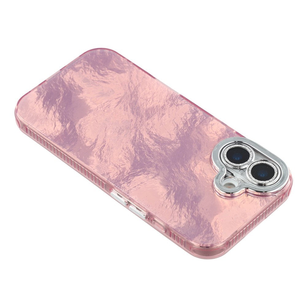 EIDERWOOD iPhone 17 Hybrid Plastik Cover m. Indbygget Kameralinsebeskyttelse - Folie Mønster / Lyserød