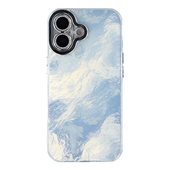 EIDERWOOD iPhone 17 Hybrid Plastik Cover m. Indbygget Kameralinsebeskyttelse - Folie Mønster / Sølv