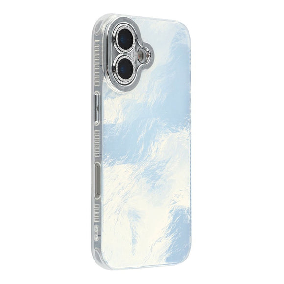 EIDERWOOD iPhone 17 Hybrid Plastik Cover m. Indbygget Kameralinsebeskyttelse - Folie Mønster / Sølv