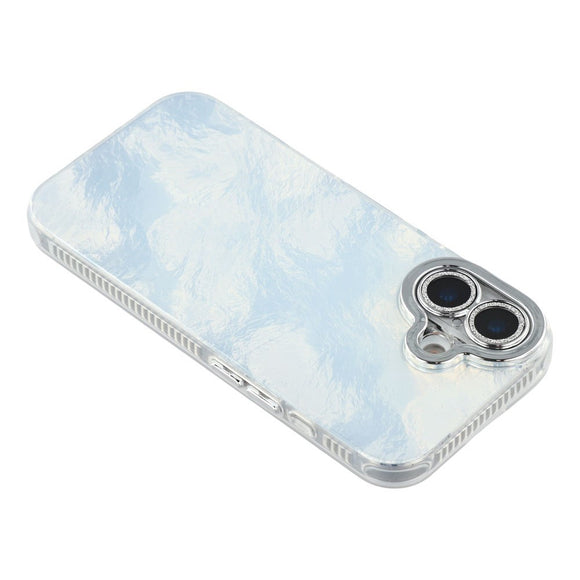 EIDERWOOD iPhone 17 Hybrid Plastik Cover m. Indbygget Kameralinsebeskyttelse - Folie Mønster / Sølv