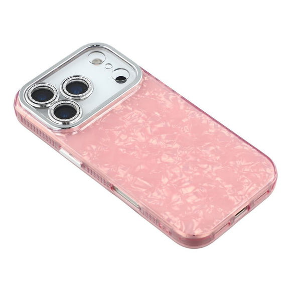 EIDERWOOD iPhone 17 Pro Hybrid Plastik Cover m. Indbygget Kameralinsebeskyttelse - Perlemorsmønster / Lyserød