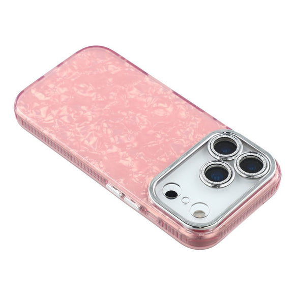EIDERWOOD iPhone 17 Pro Hybrid Plastik Cover m. Indbygget Kameralinsebeskyttelse - Perlemorsmønster / Lyserød