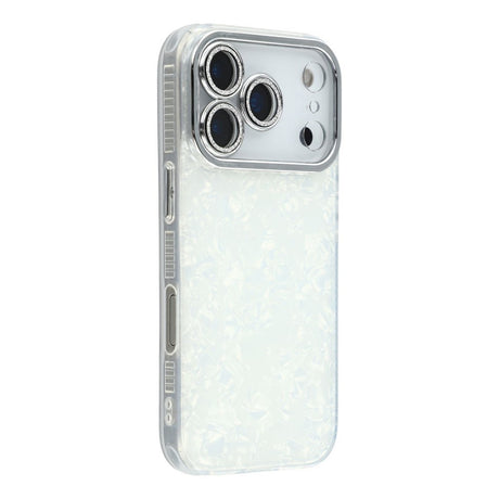 EIDERWOOD iPhone 17 Pro Hybrid Plastik Cover m. Indbygget Kameralinsebeskyttelse - Perlemorsmønster / Hvid