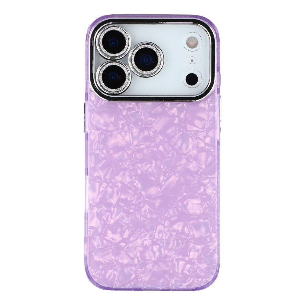 EIDERWOOD iPhone 17 Pro Hybrid Plastik Cover m. Indbygget Kameralinsebeskyttelse - Perlemorsmønster / Lilla
