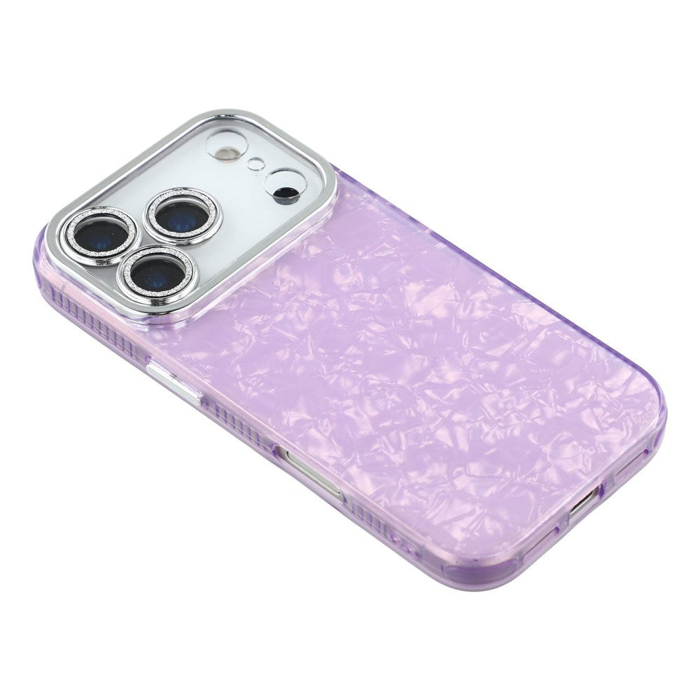 EIDERWOOD iPhone 17 Pro Hybrid Plastik Cover m. Indbygget Kameralinsebeskyttelse - Perlemorsmønster / Lilla
