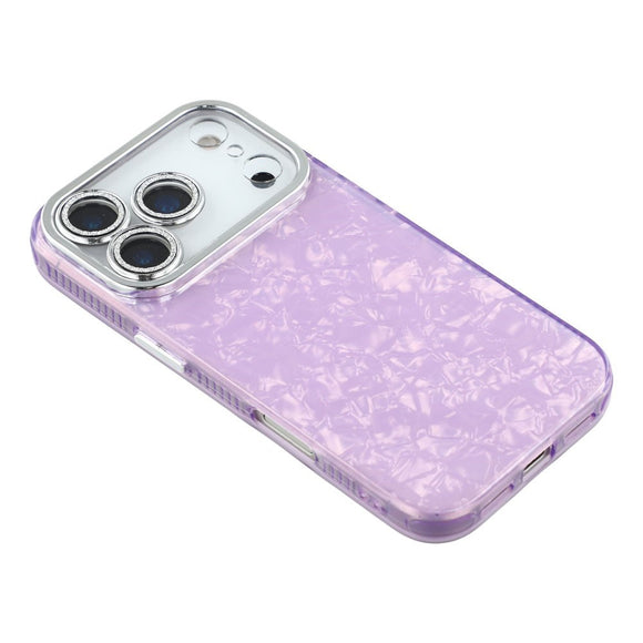 EIDERWOOD iPhone 17 Pro Hybrid Plastik Cover m. Indbygget Kameralinsebeskyttelse - Perlemorsmønster / Lilla