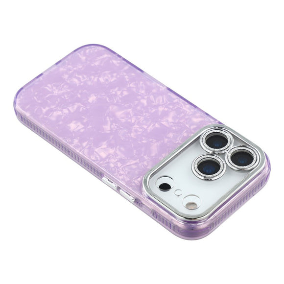 EIDERWOOD iPhone 17 Pro Hybrid Plastik Cover m. Indbygget Kameralinsebeskyttelse - Perlemorsmønster / Lilla