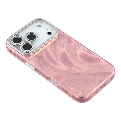 EIDERWOOD iPhone 17 Pro Hybrid Plastik Cover m. Indbygget Kameralinsebeskyttelse - Penselstrøgsmønster / Lyserød