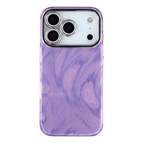 EIDERWOOD iPhone 17 Pro Hybrid Plastik Cover m. Indbygget Kameralinsebeskyttelse - Penselstrøgsmønster / Lilla