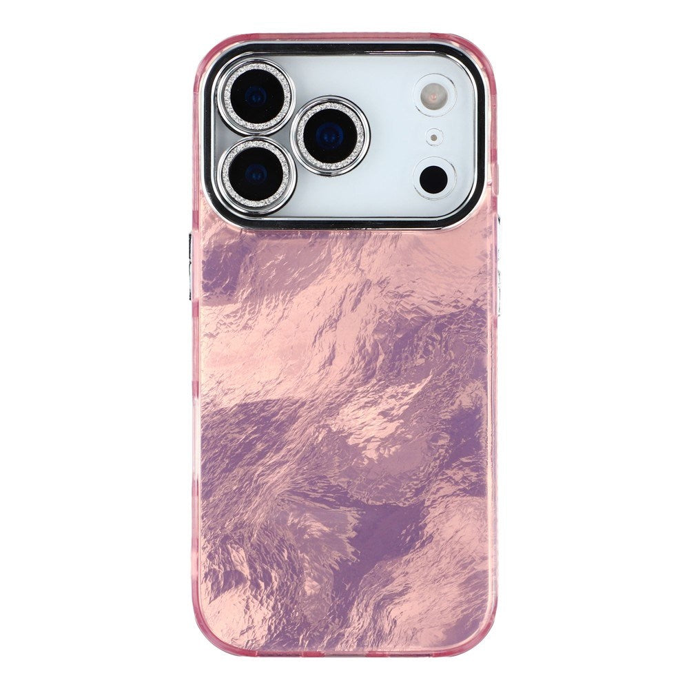 EIDERWOOD iPhone 17 Pro Hybrid Plastik Cover m. Indbygget Kameralinsebeskyttelse - Folie Mønster / Lyserød
